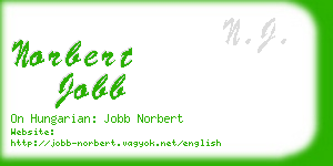 norbert jobb business card